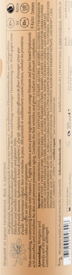 Crema Idratante Fiori d'Arancio e Vitamina C+, 30 ml