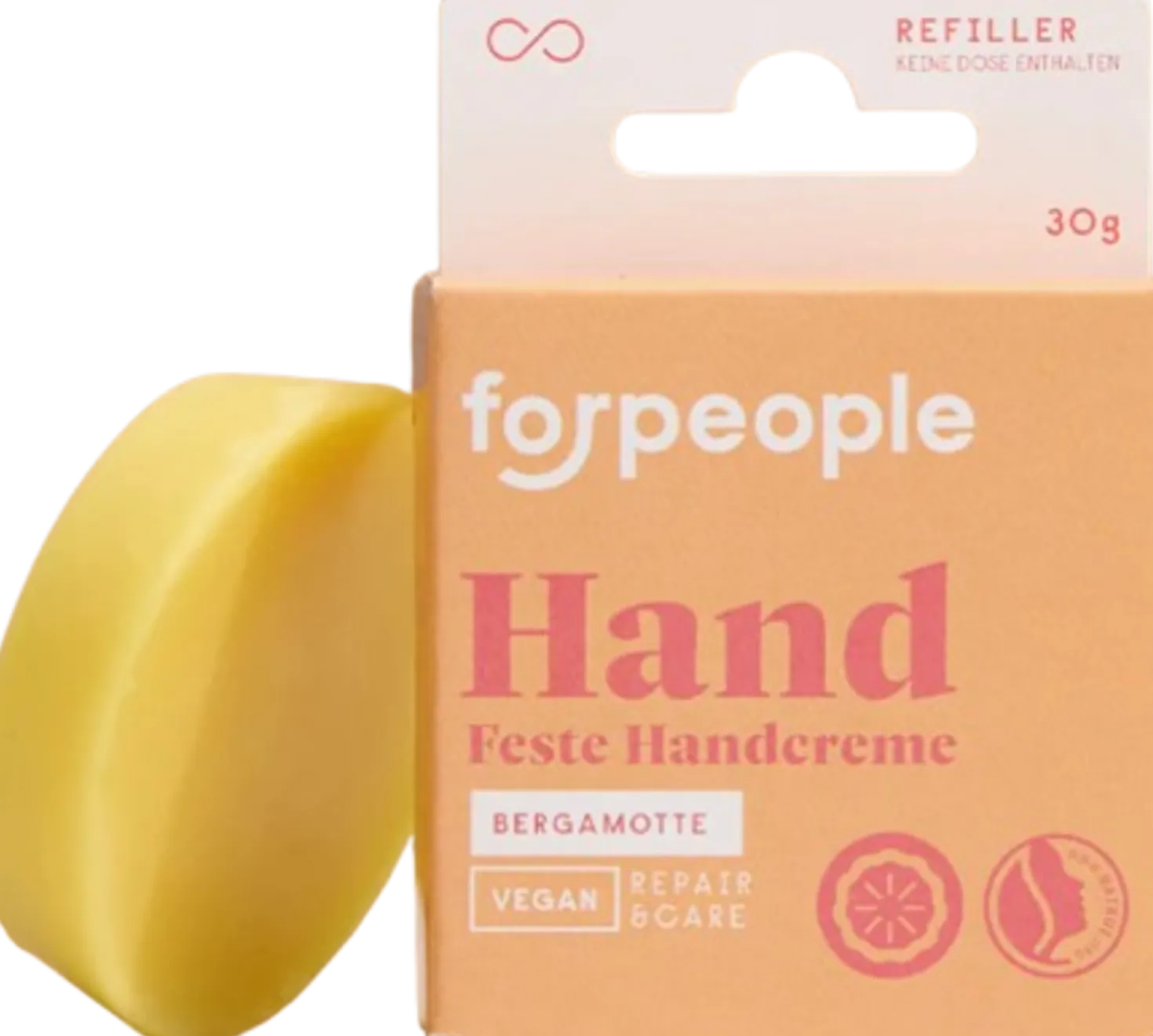 Crema Mani Solida al Bergamotto, Ricarica (30 g)