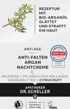 Crema Notte Antirughe all'Argan, 50 ml