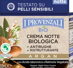 Crema Notte Antirughe Biologica Argan, 50 ml