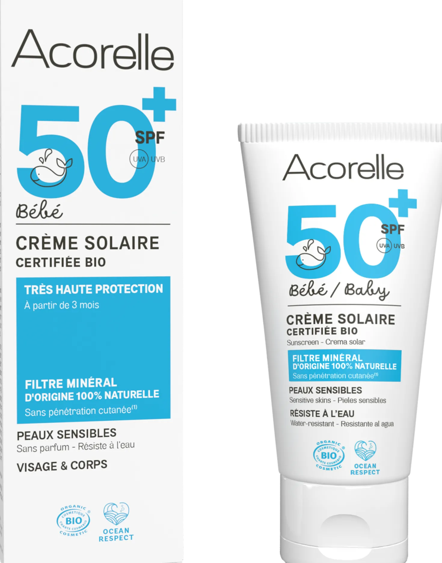 Crema Solare per Bambini SPF 50+ Senza Profumo, 50 ml