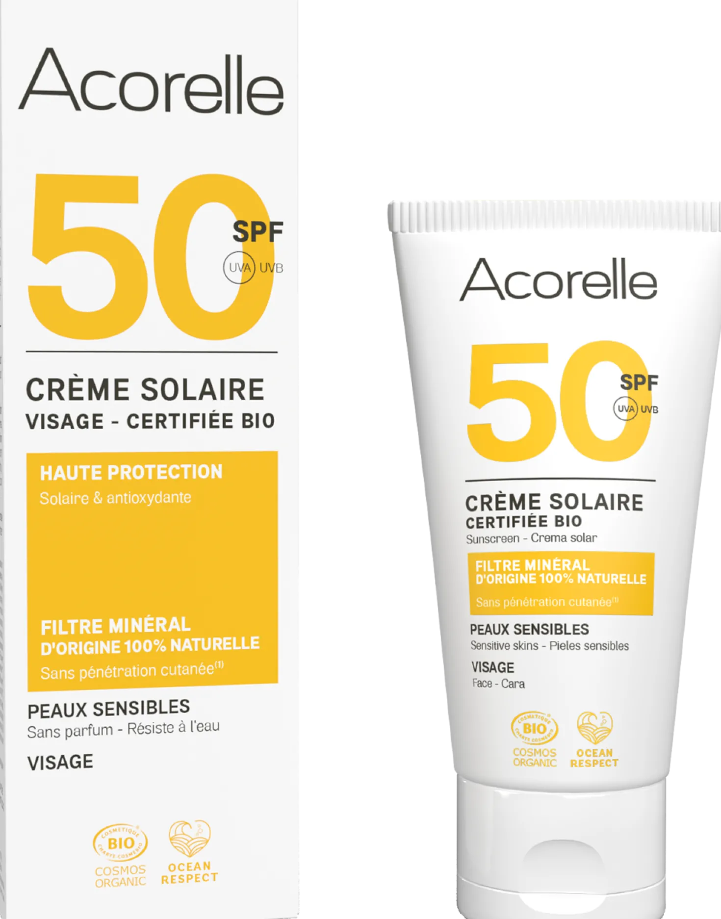 Crema Solare per il Viso SPF 50, 50 ml