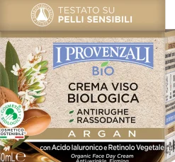 Crema Viso Antirughe Biologica Argan, 50 ml