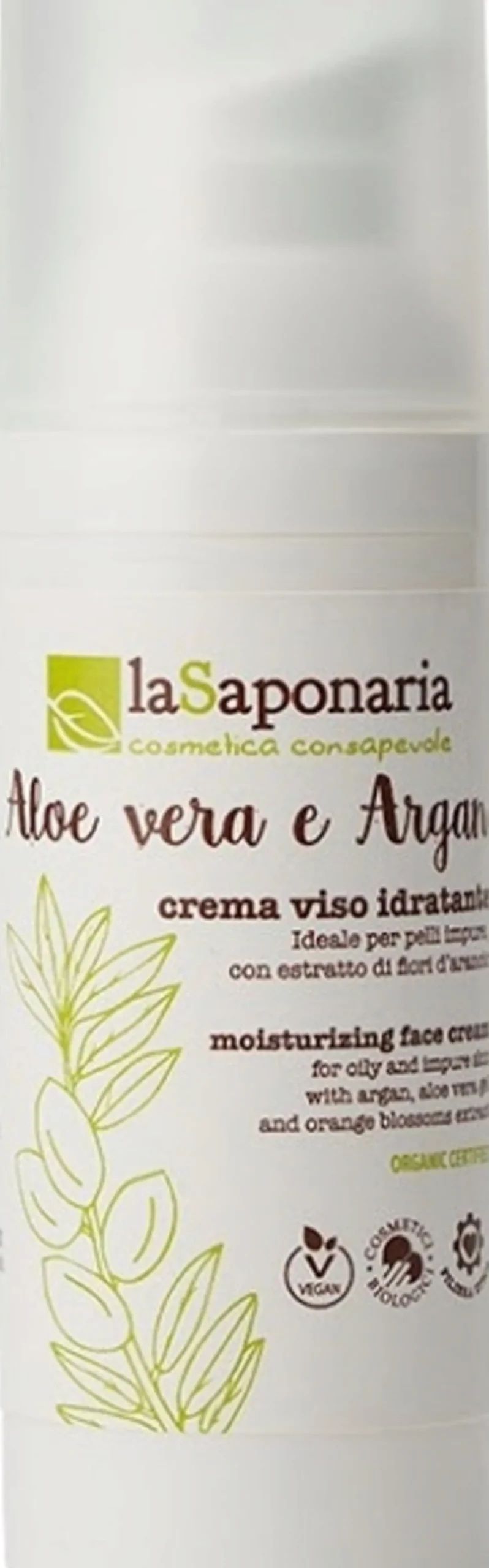 Crema Viso Idratante Aloe Vera e Argan, 50 ml