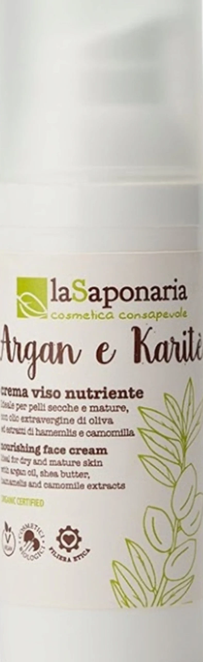 Crema Viso Nutriente Argan e Karité, 50 ml