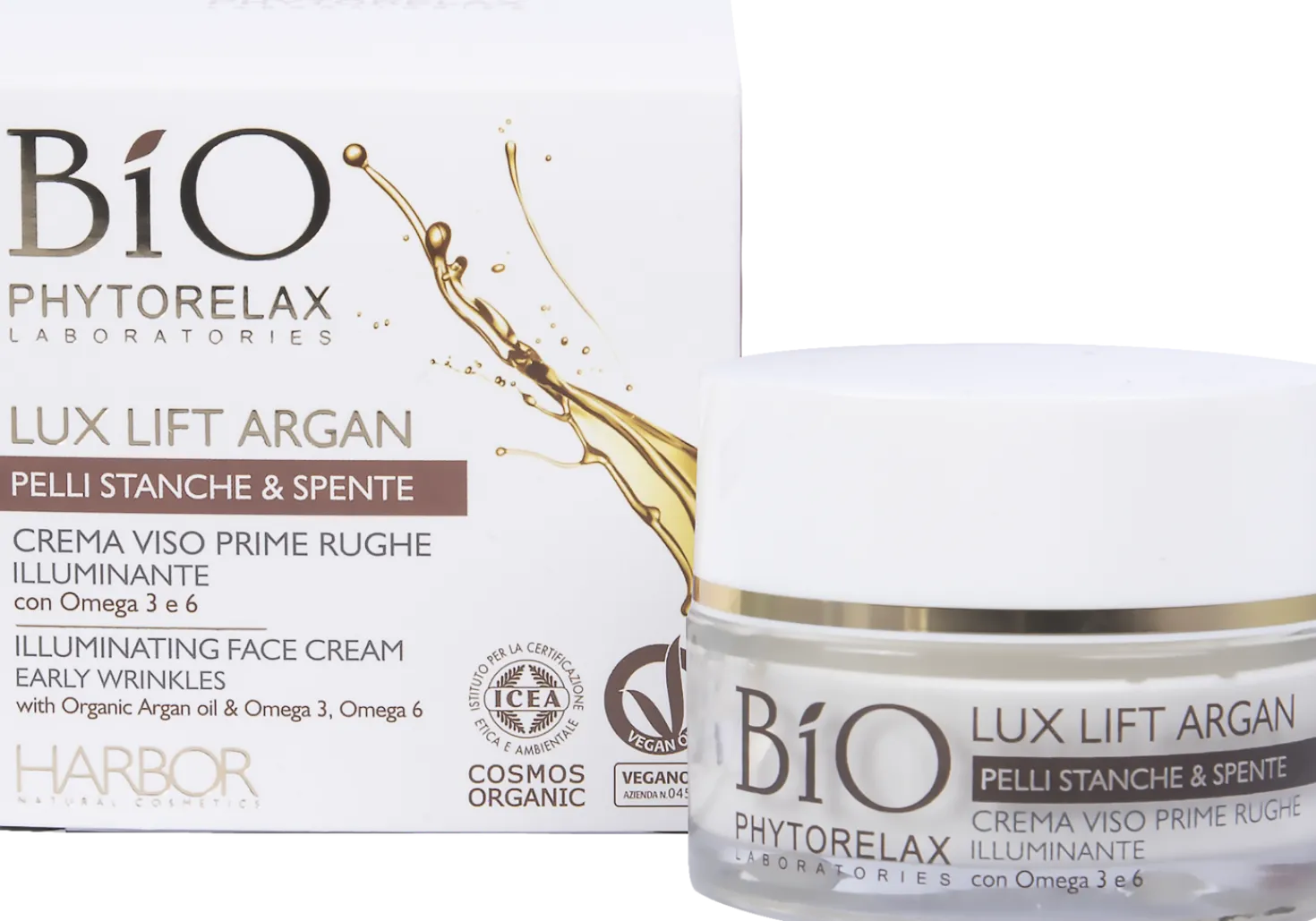 Crema Viso Prime Rughe Illuminante - Lux Lift Argan, 50 ml