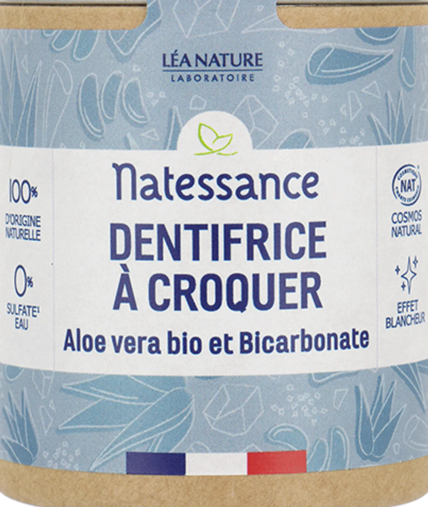 Dentifricio in Pastiglie Aloe Vera e Bicarbonato di Sodio, 80 pezzi