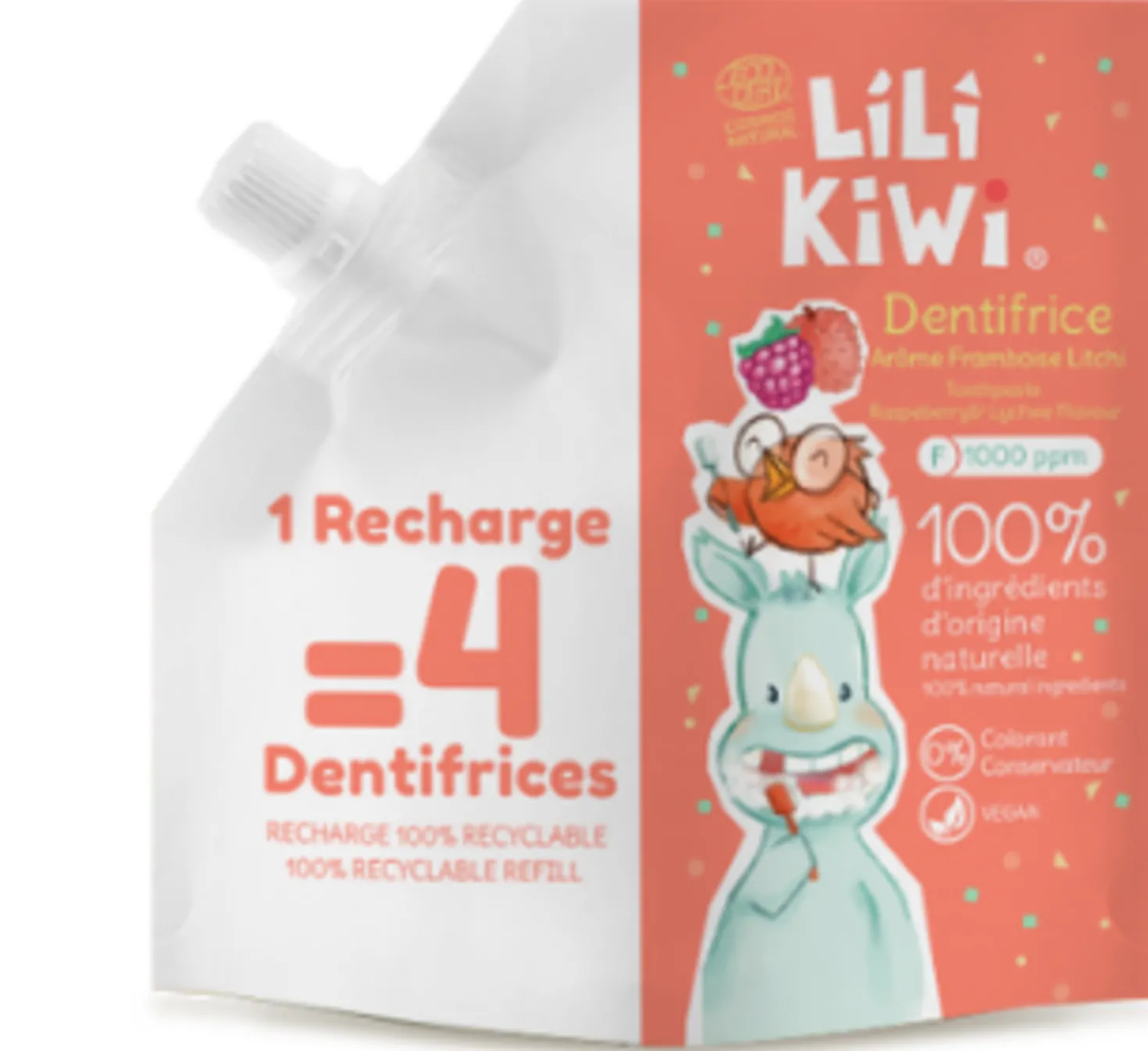 Dentifricio - Lampone e Litchi, Refill 120 ml