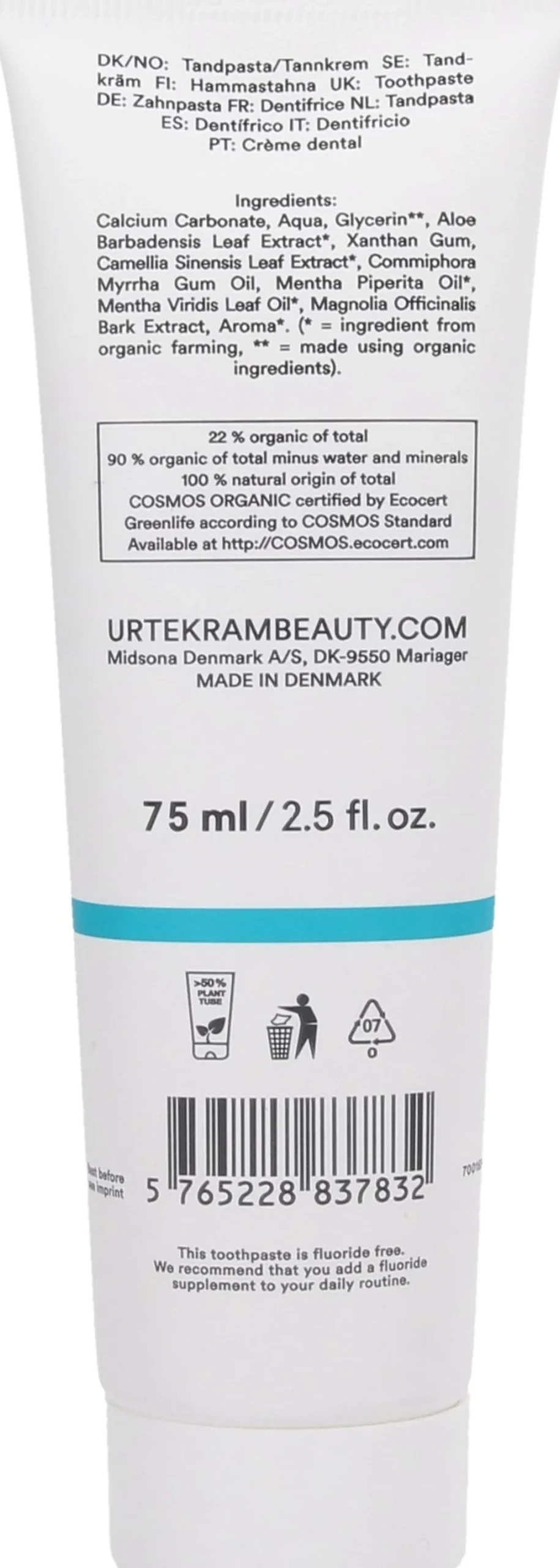 Dentifricio Menta & Tè Verde, 75 ml