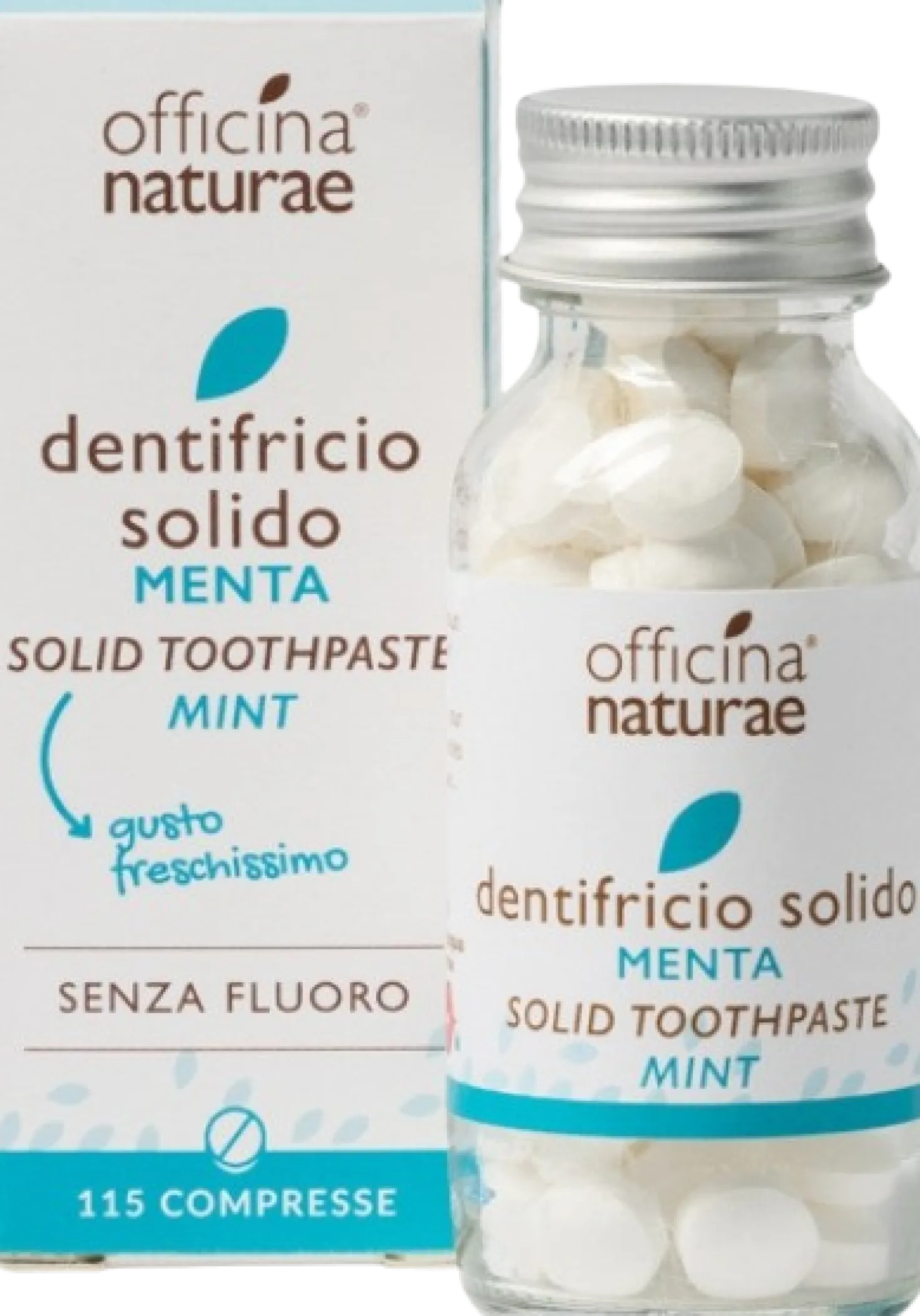 Dentifricio Solido in Compresse, menta (115 pezzi)
