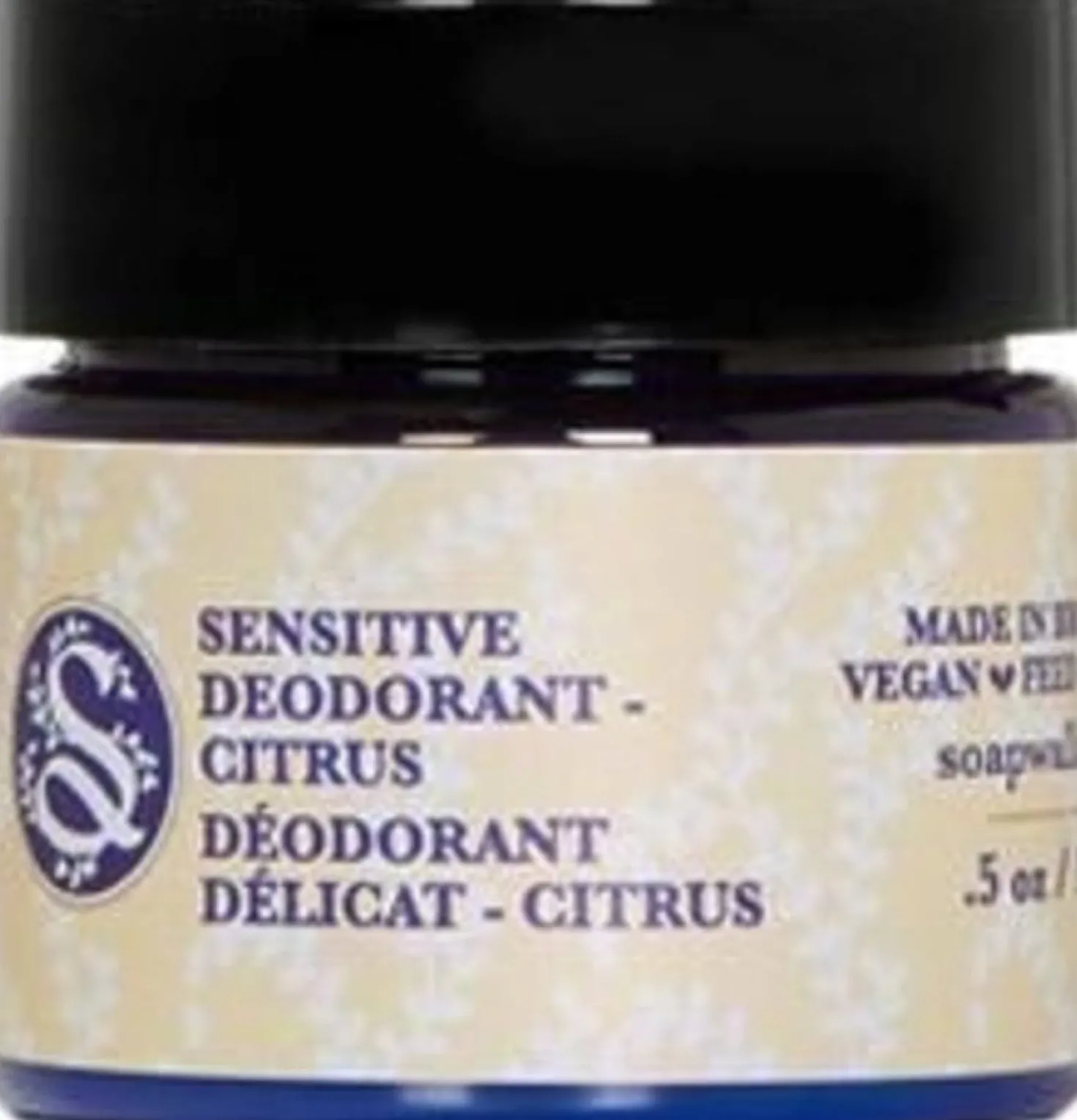 Deodorant Cream Sensitive Travel Size, Citrus (15 g)