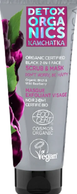 DETOX KAMCHATKA Black 2-in-1 Face Scrub & Mask, 75 ml