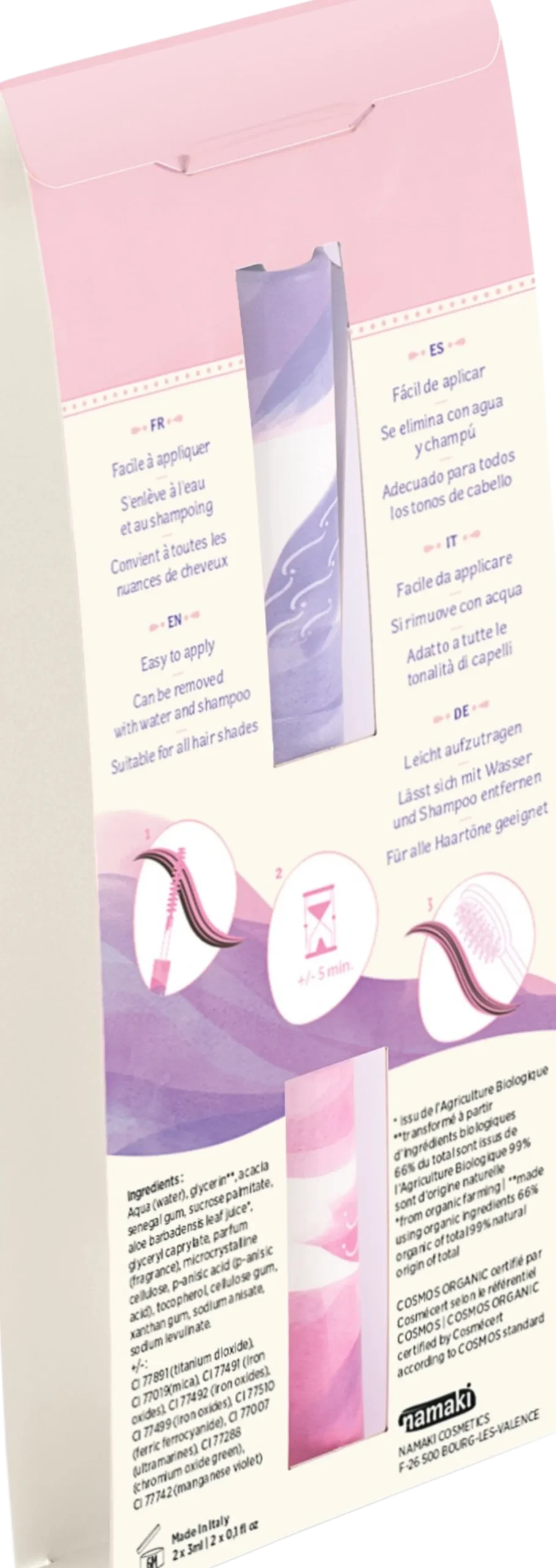 Double-Tip Hair Mascara Pink - Purple, 7 ml