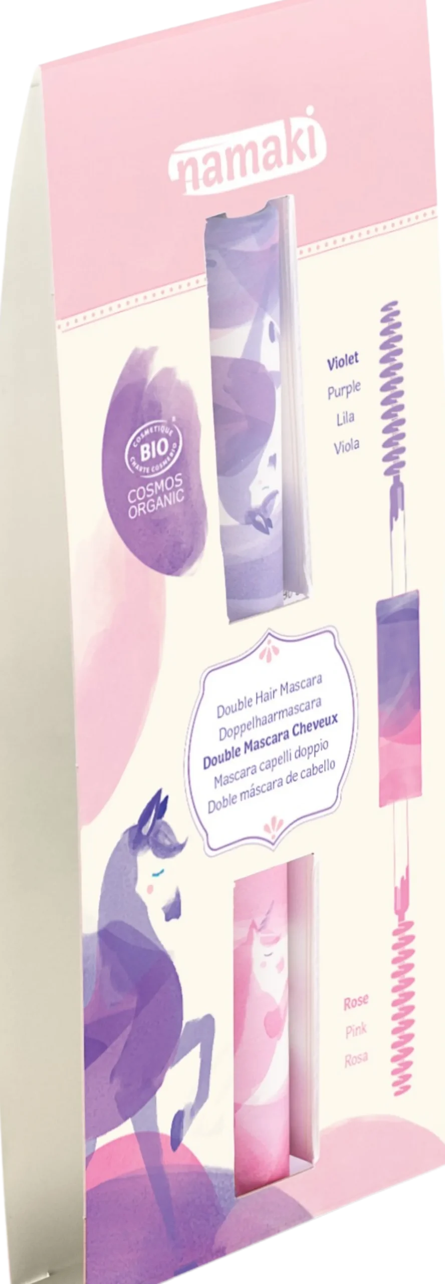 Double-Tip Hair Mascara Pink - Purple, 7 ml