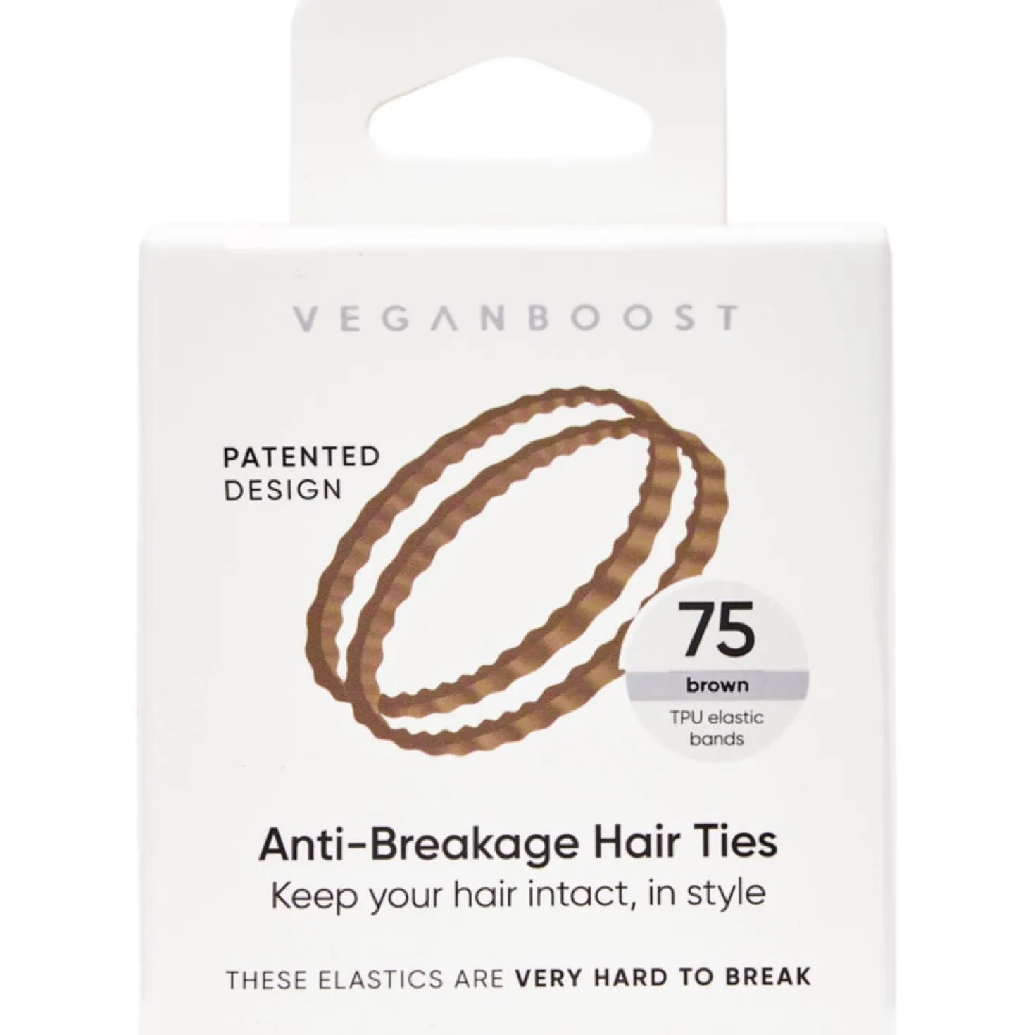 Elastici Anti-Rottura per Capelli, Marrone (75 pezzi)