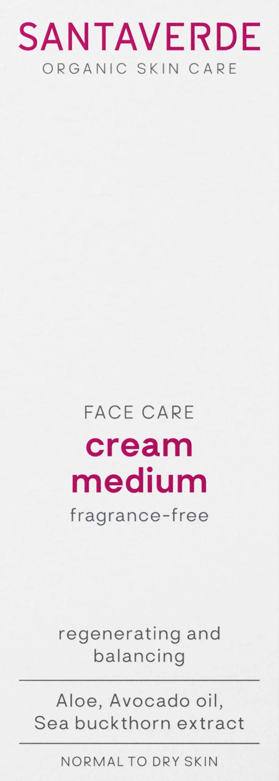 FACE CARE cream medium fragrance-free, 30 ml