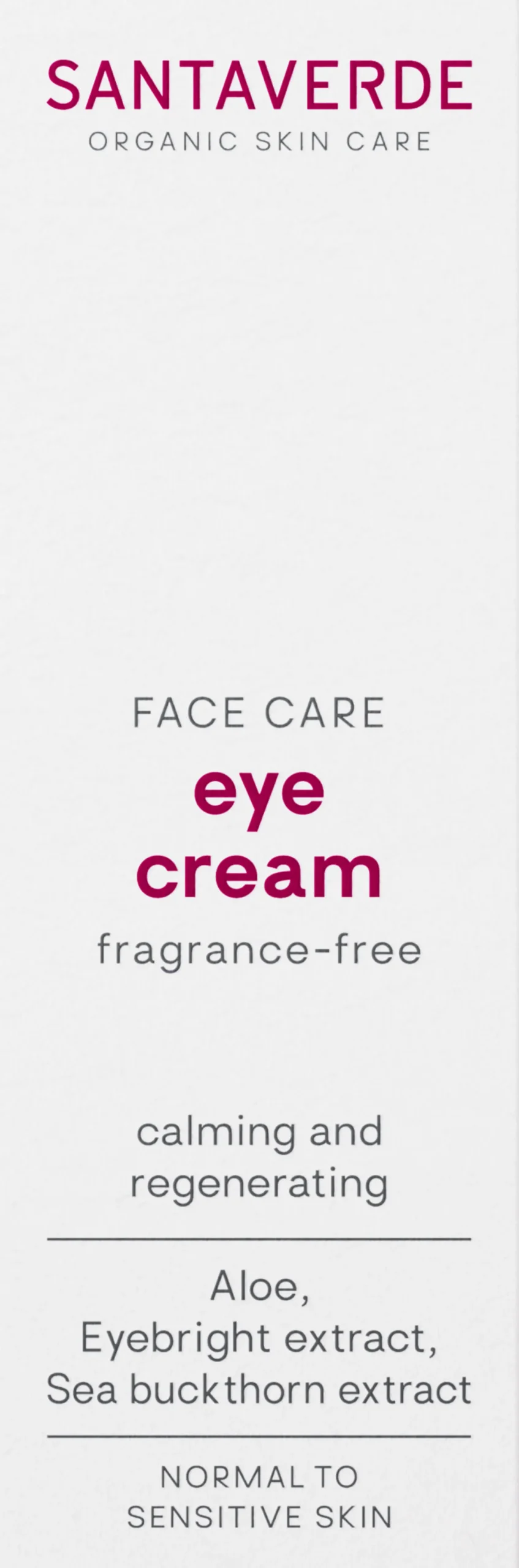 FACE CARE eye cream fragrance-free, 10 ml