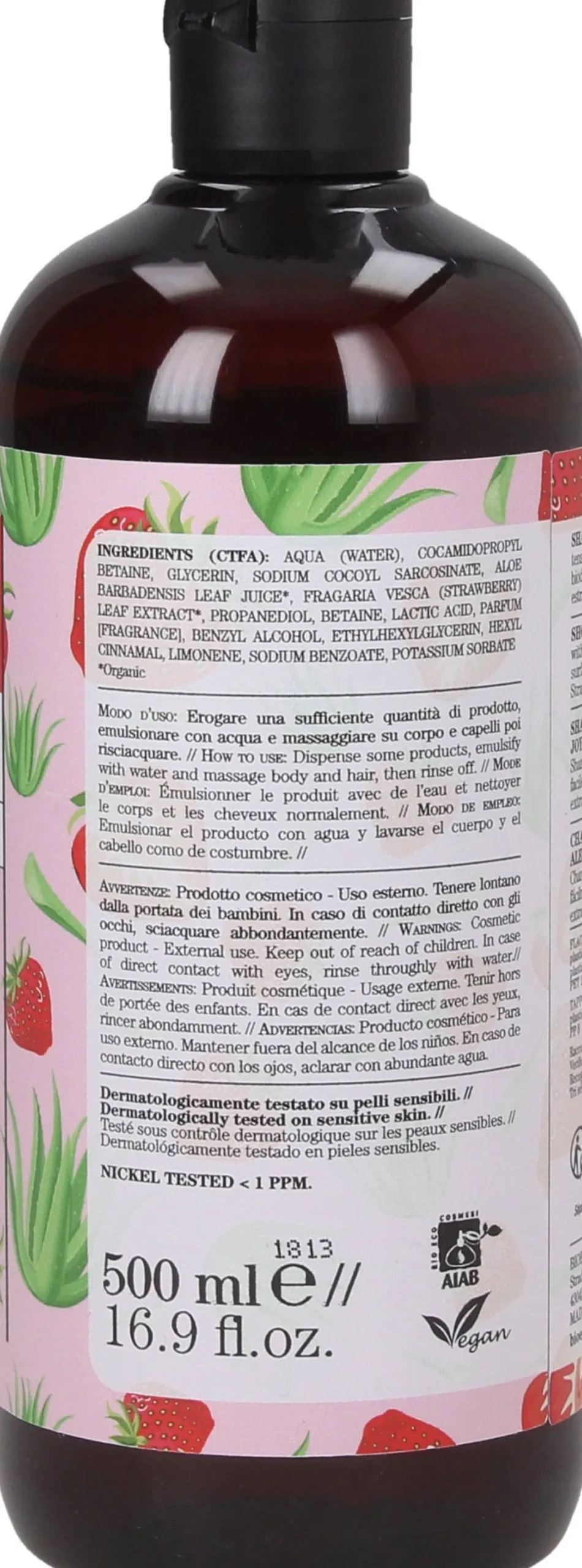Family Shampoo Doccia 2in1 Fragola e Aloe, 500 ml