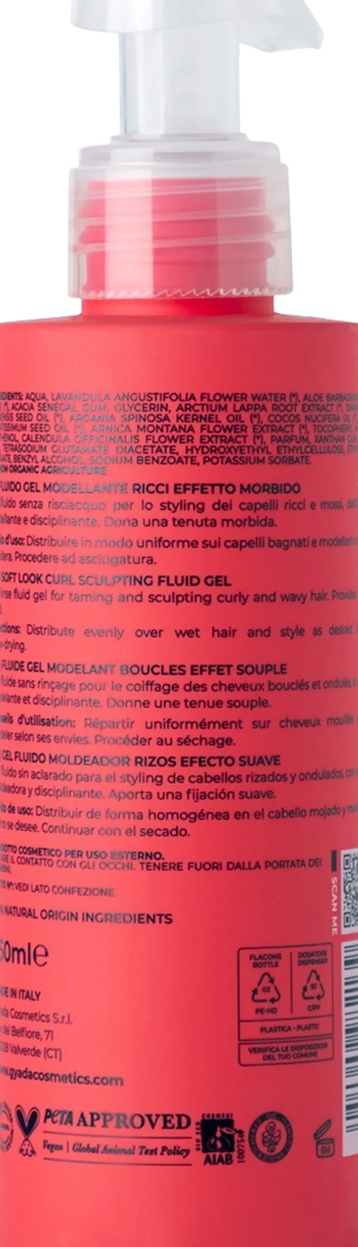 Fluido Gel Modellante Ricci Effetto Morbido, 150 ml