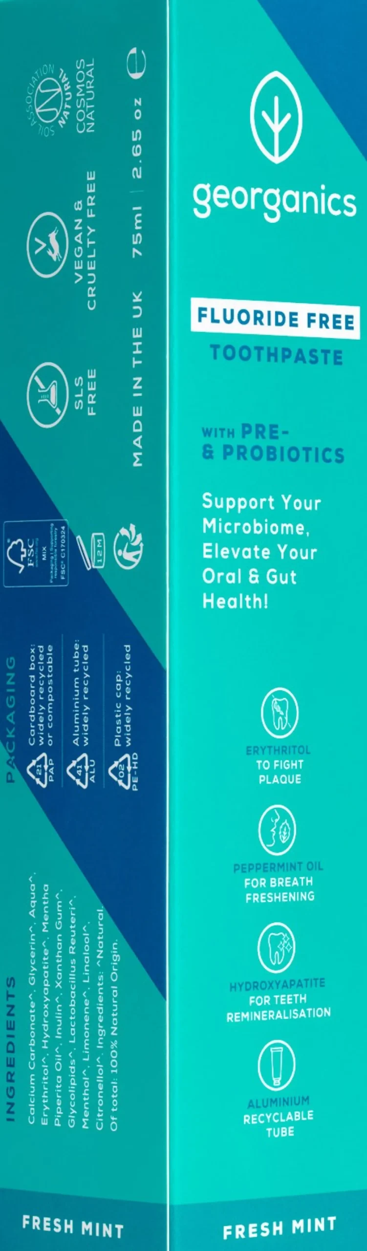 Fluoride Free Toothpaste Pre- & Probiotics, 75 ml