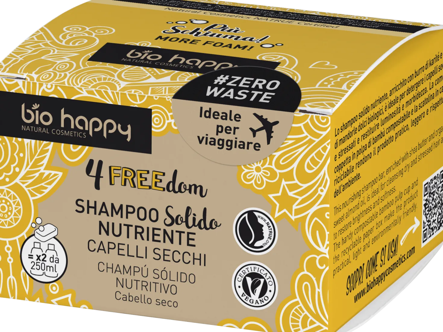 4FREEdom Shampoo Solido Nutriente, 55 g