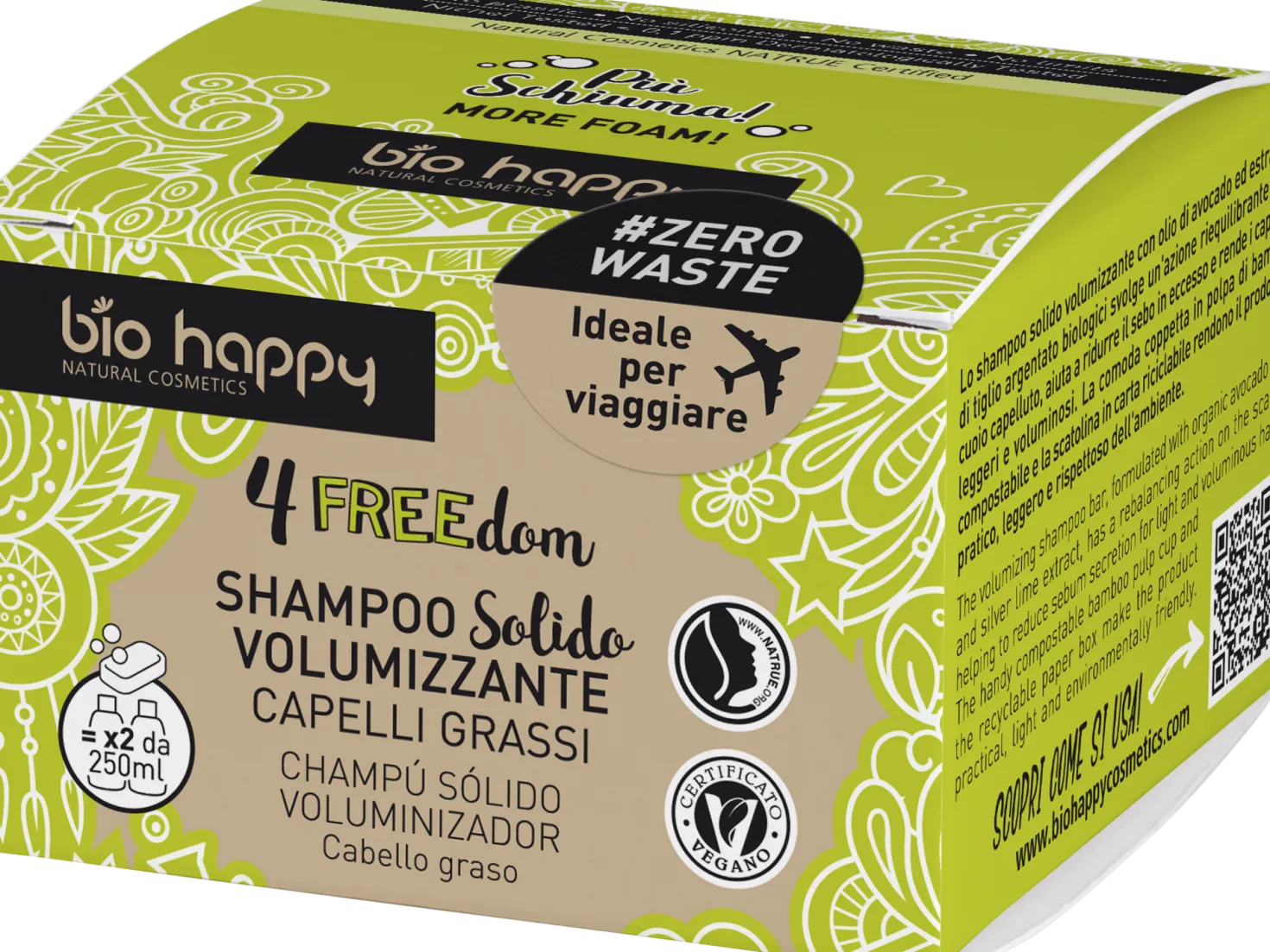 4FREEdom Shampoo Solido Volumizzante, 55 g