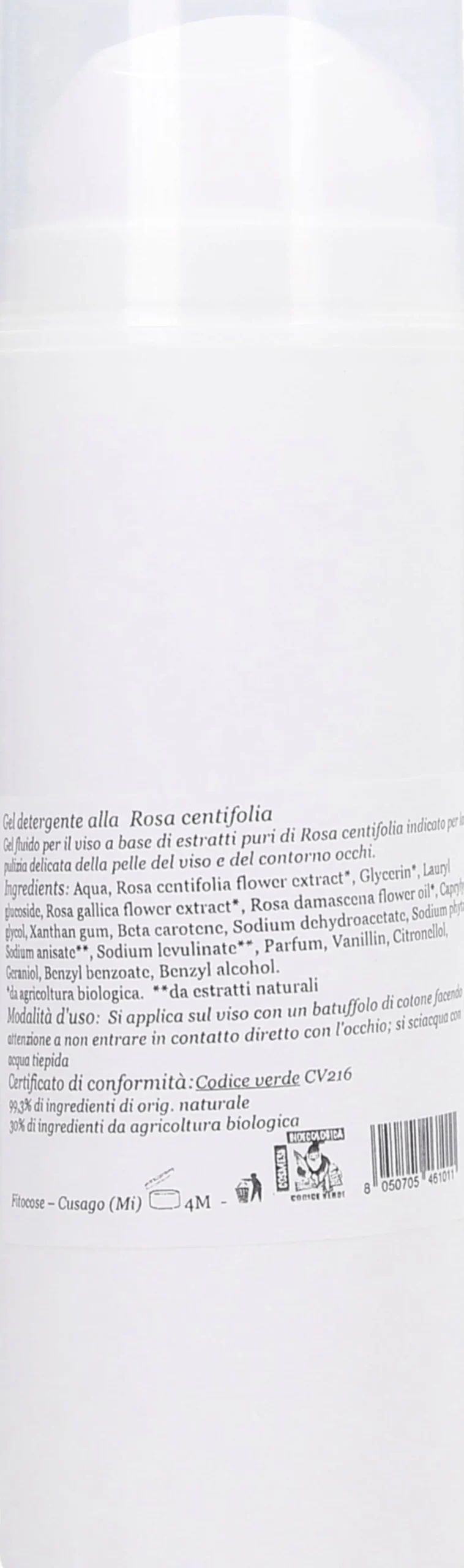 Gel Detergente alla Rosa Centifolia, 150 ml