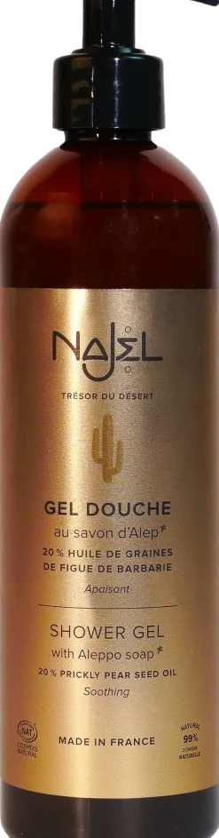 Gel Doccia al Sapone di Aleppo e Olio di Fico d'India, 500 ml