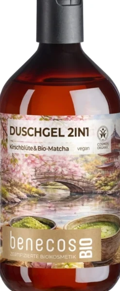 Gel Doccia 2 in 1 Summer Edition - Fiori di Ciliegio e Matcha Bio, 500 ml