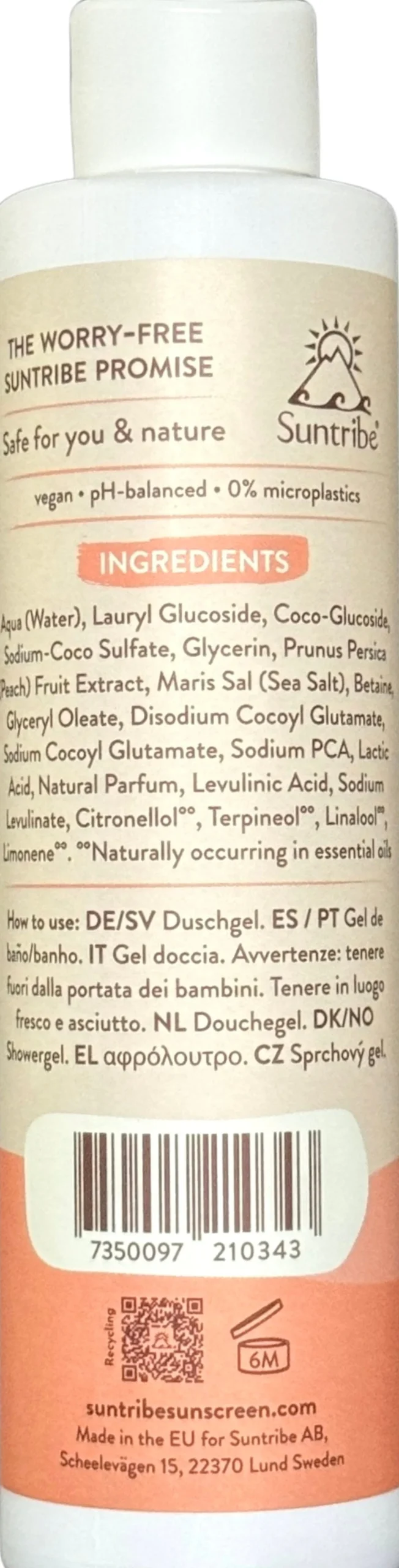 Gentle Body Wash Peach Infusion, 200 ml