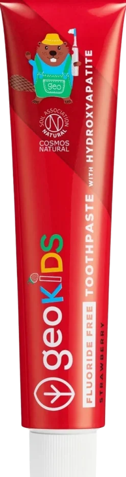 geoKIDS Fluoride Free Toothpaste Strawberry & Hydroxyapatite, 75 ml