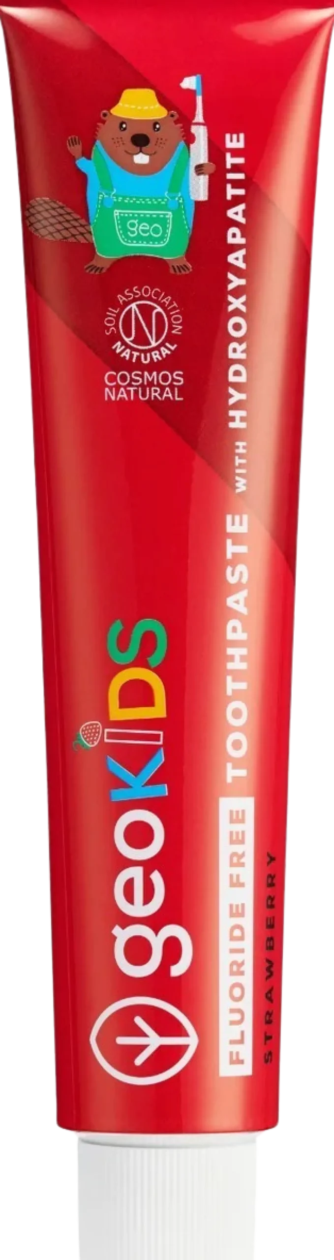 geoKIDS Fluoride Free Toothpaste Strawberry & Hydroxyapatite, 75 ml