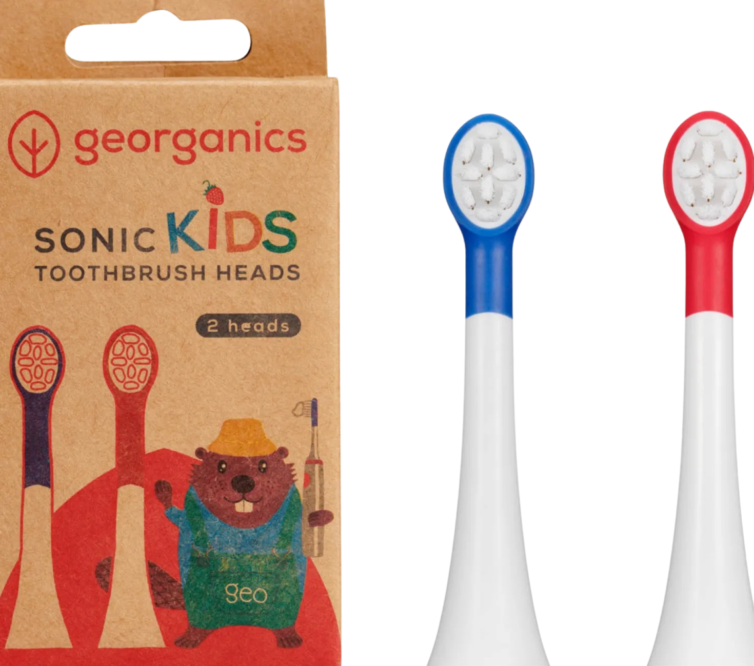 geoKIDS Sonic Toothbrush Heads, 2 pezzi