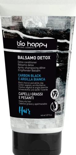 Hair Balsamo Detoxx Carbon Black & Argilla Bianca, 150 ml