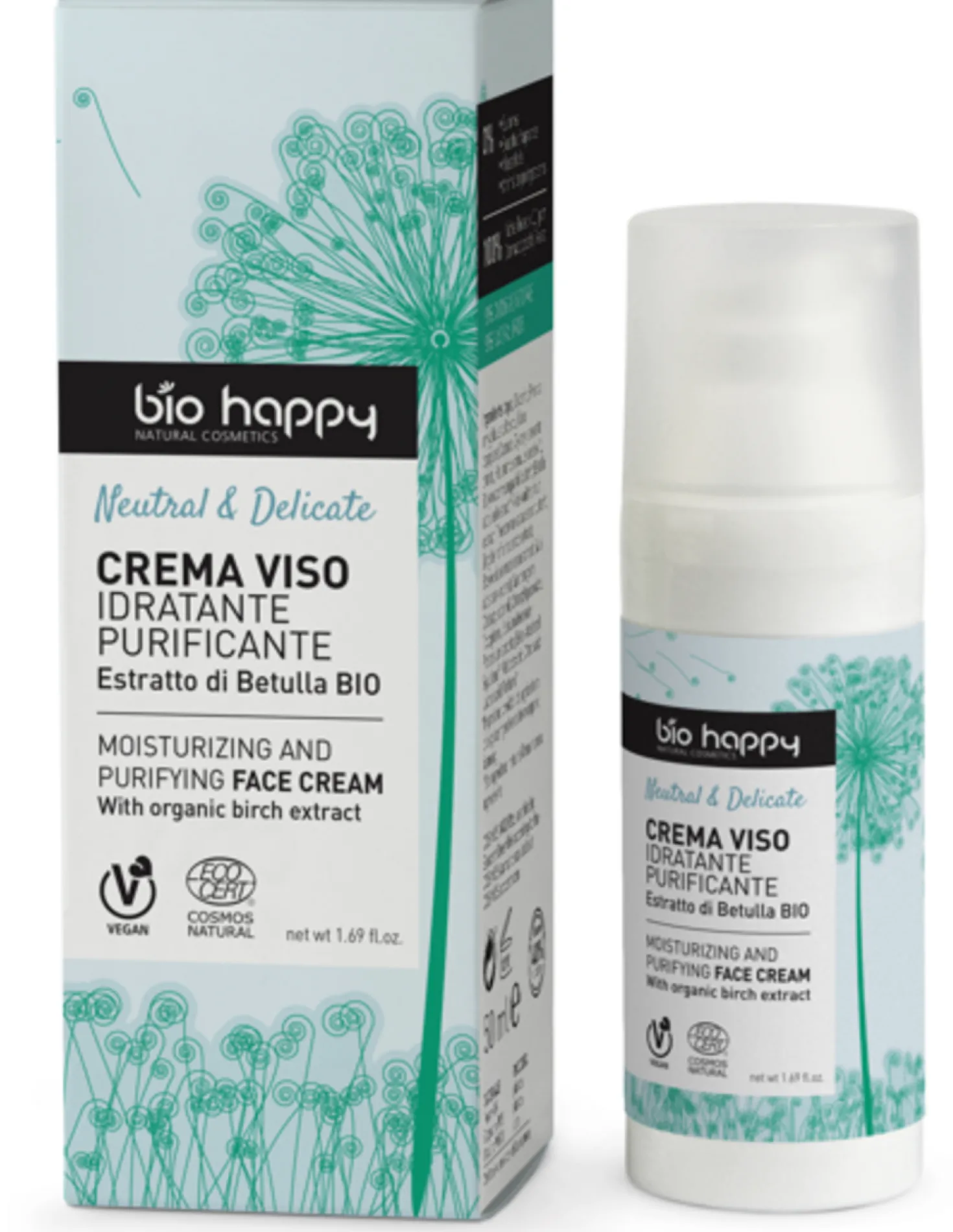Happy Juices Crema Viso Idratante Purificante, 50 ml