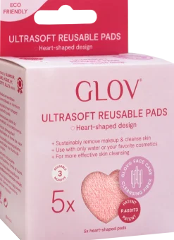 Heart Shaped Ultrasoft Reusable Pads, 5 pezzi