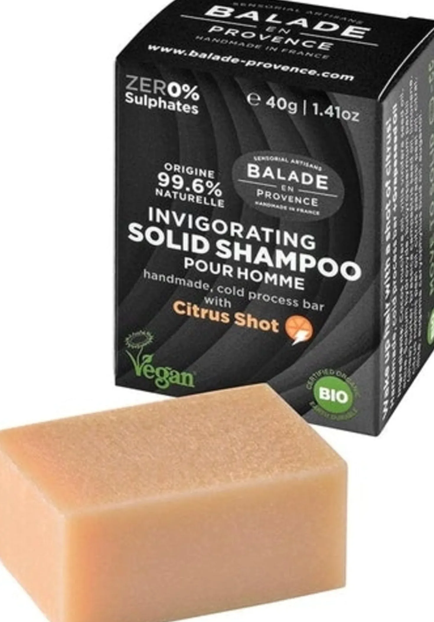 Homme Shampoo Solido Rinvigorente, 40 g