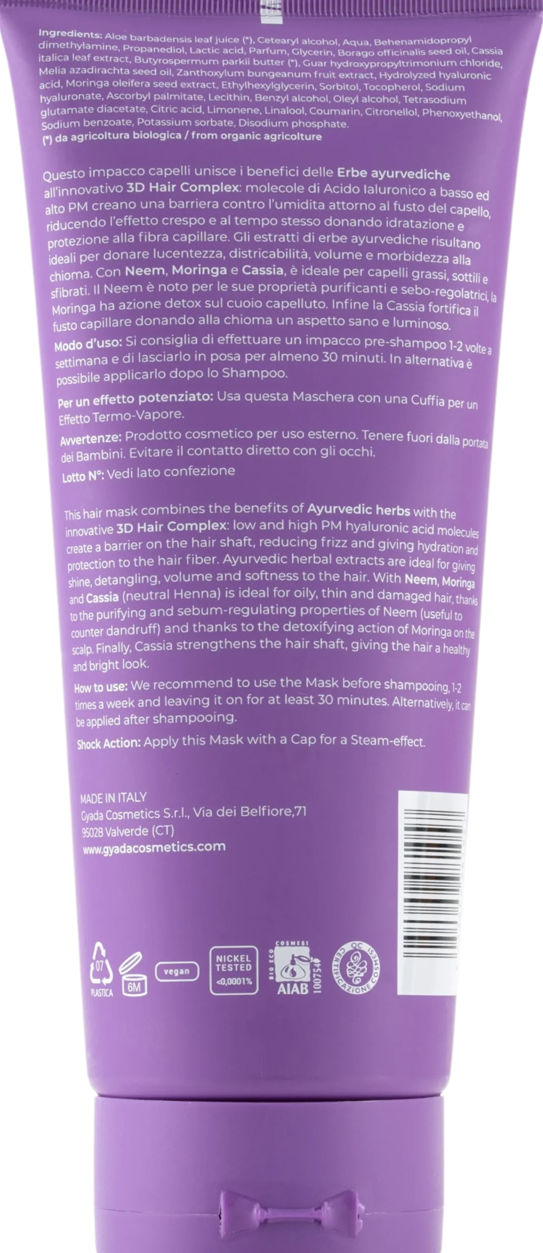 Hyalurvedic Impacco Ayurvedico Purificante, 200 ml