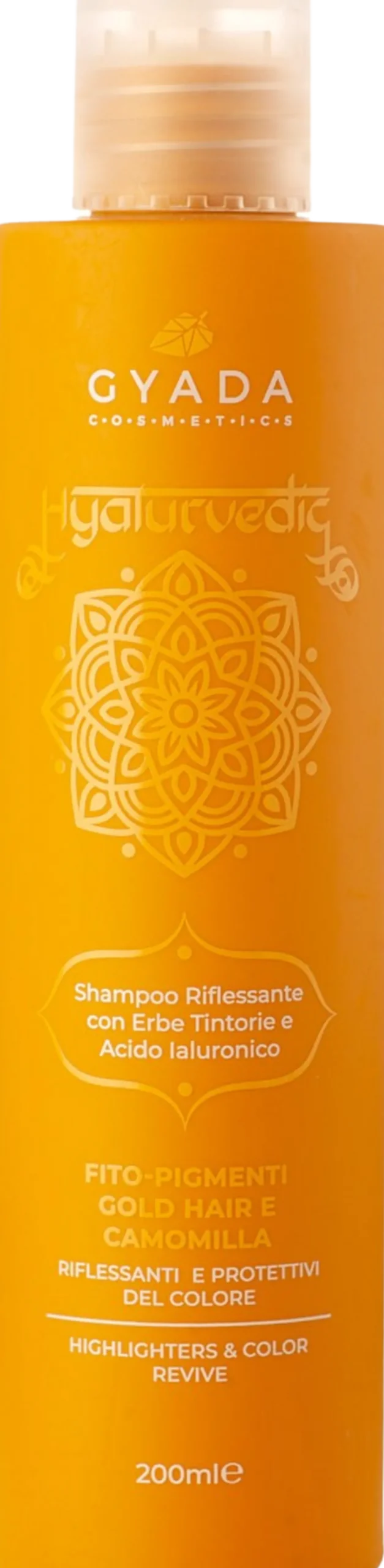 Hyalurvedic Shampoo Riflessante Gold Hair, 200 ml