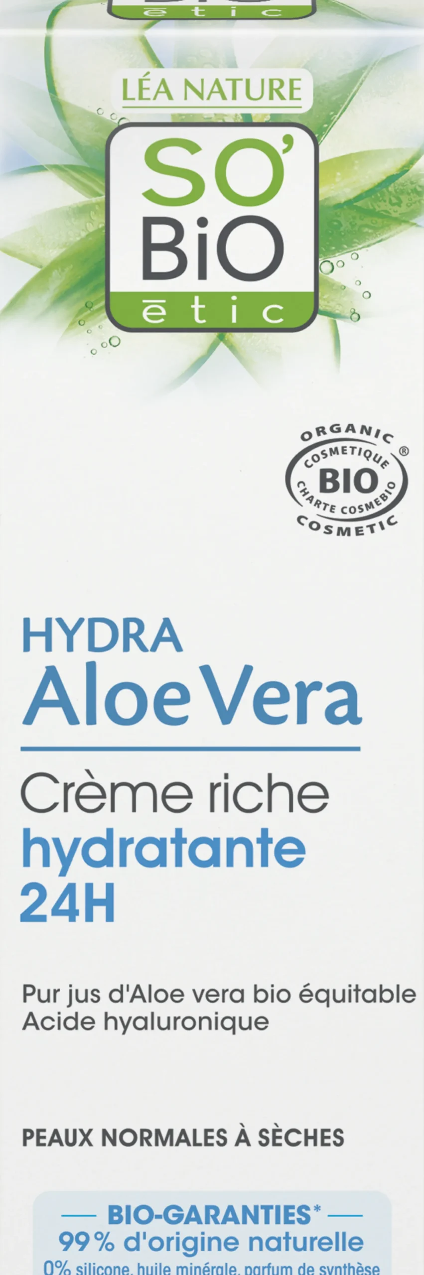 Hydra Aloe Vera - Crema Giorno Ricca 24 ore, 50 ml