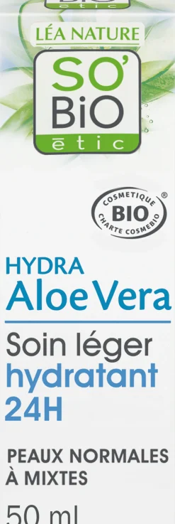 Hydra Aloe Vera - Crema Idratante Leggera 24 ore, 50 ml