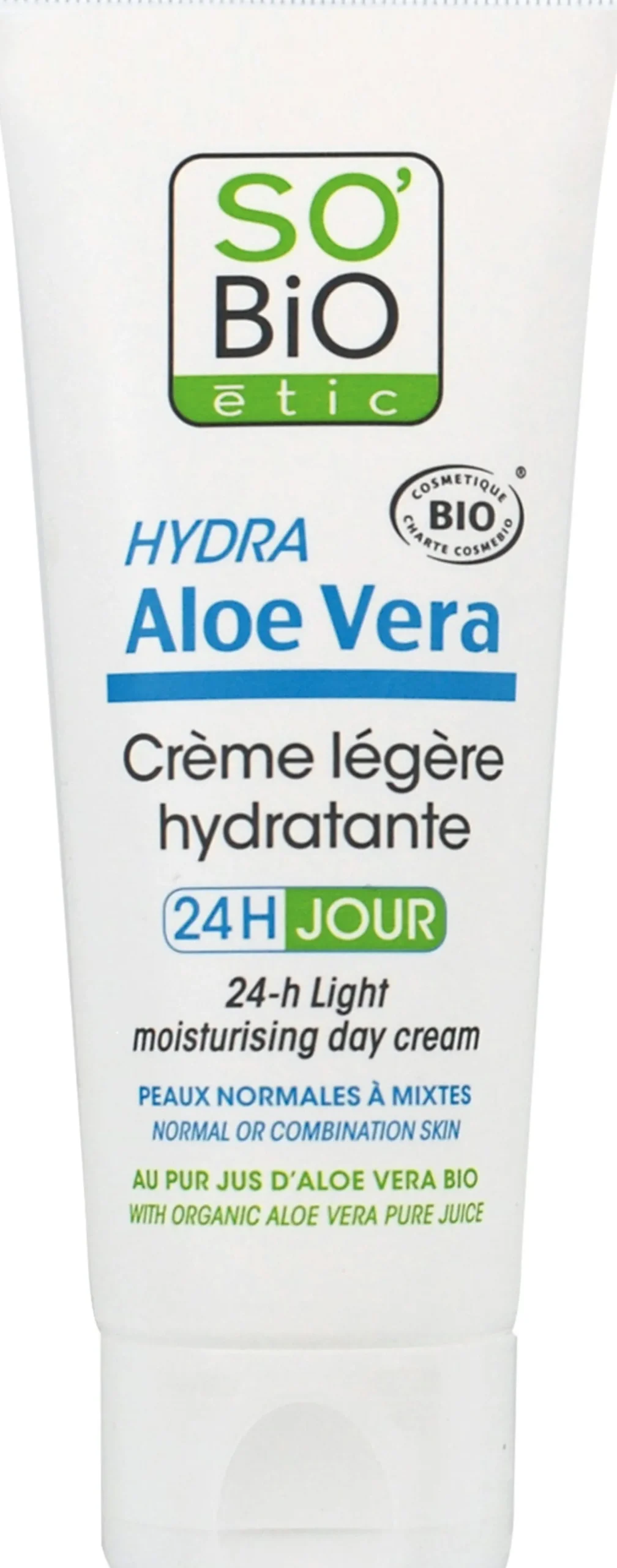Hydra Aloe Vera - Crema Idratante Leggera 24 ore, 50 ml