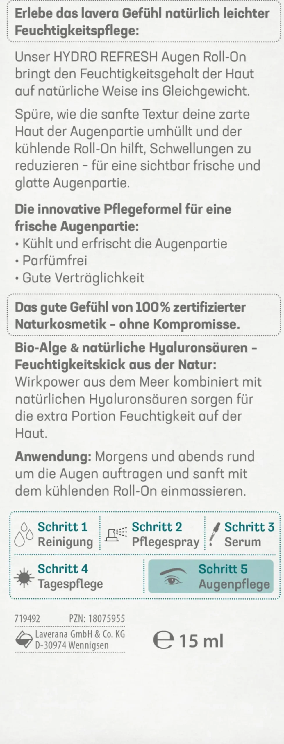 Hydro Refresh Roll-On Occhi, 15 ml