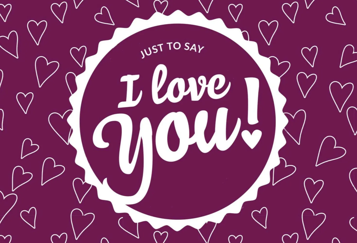 "I Love You!" Bigliettino Personale, I Love You!