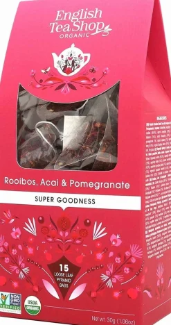 Infuso Bio Rooibos, Acai e Melograno, 15 bustine piramidali (30 g)