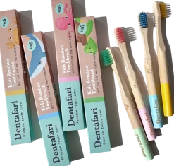 Kids Bamboo Toothbrush - Set di 4
