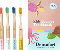 Kids Bamboo Toothbrush - Set di 4