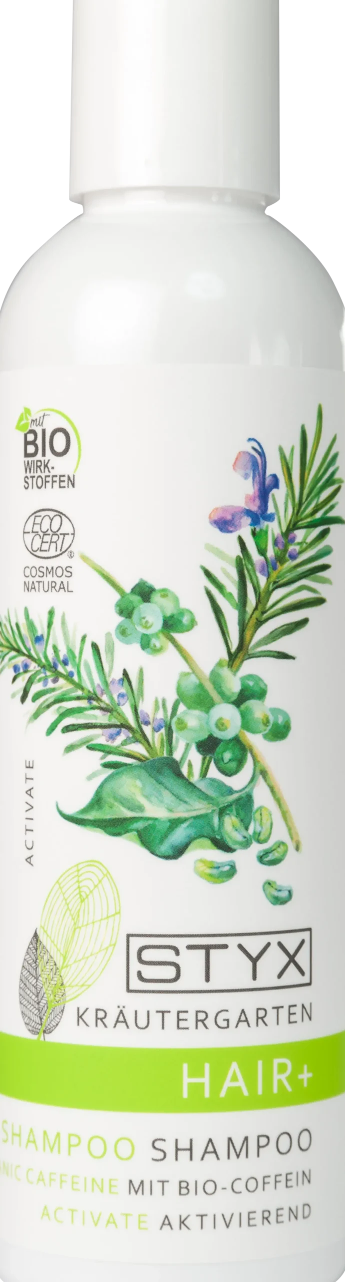 Kräutergarten Hair + Shampoo con Caffeina Bio, 200 ml