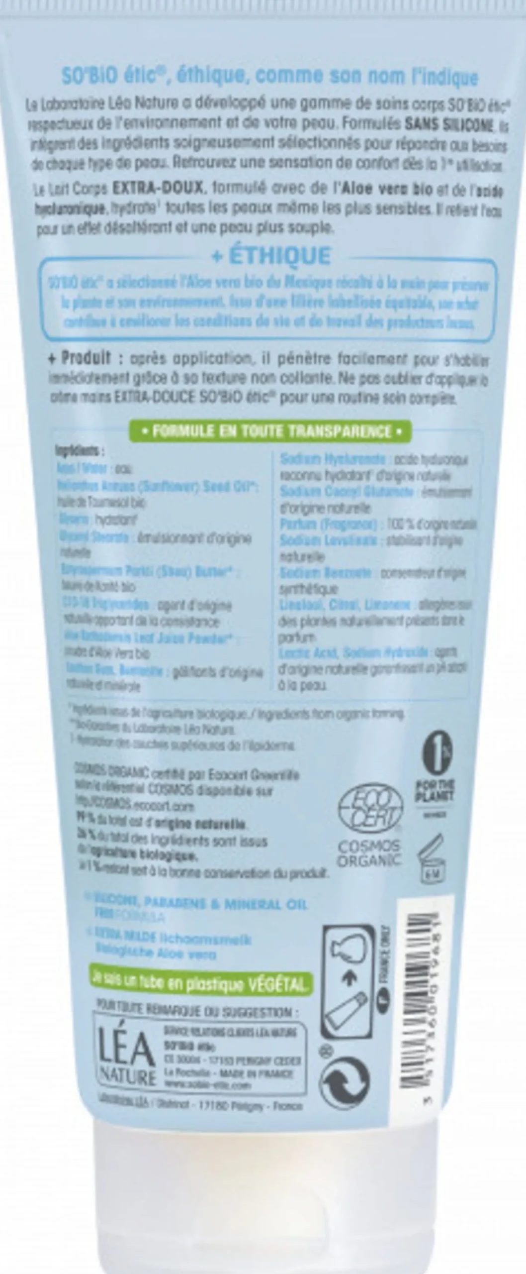 Latte Corpo Extra-Delicato all'Aloe Bio, 200 ml