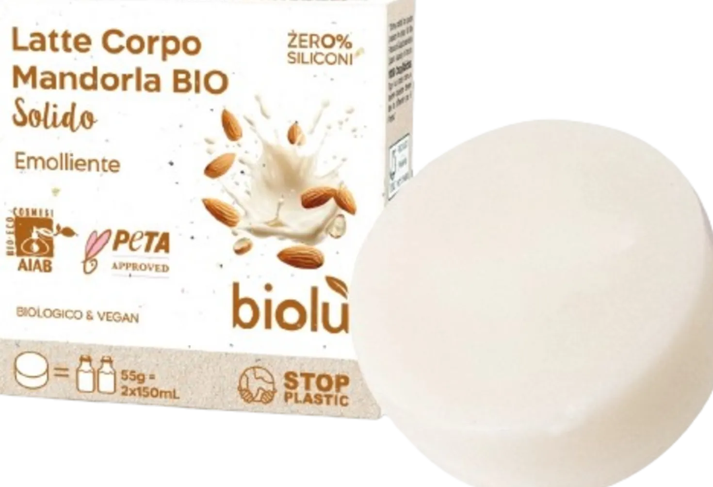 Lattecorpo Solido alla Mandorla , 55 g